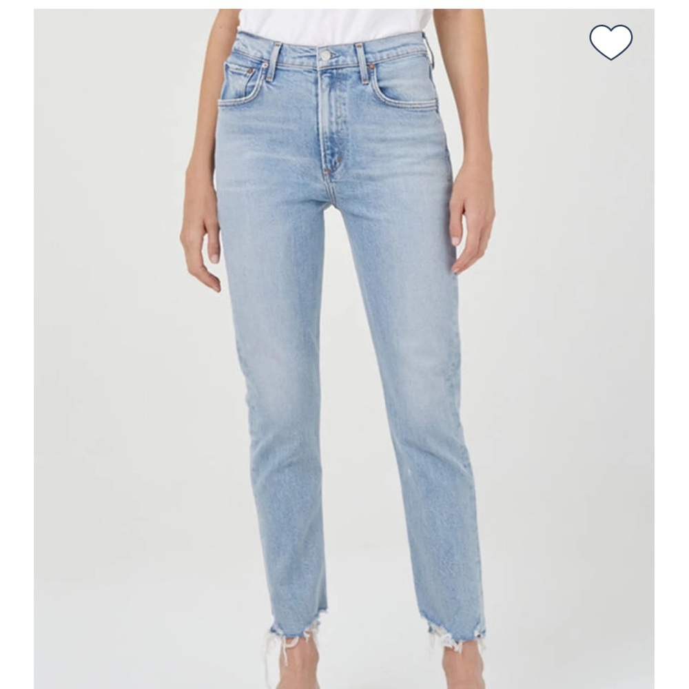 Agolde Mid Rise Straight Jeans